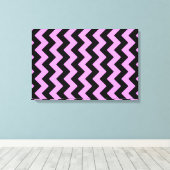 Roze en zwarte zigzag canvas afdruk (Insitu (Houten vloer))