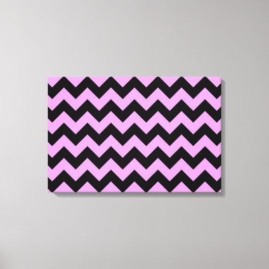 Roze en zwarte zigzag canvas afdruk (Voorkant)