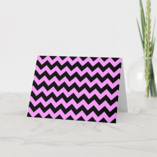 Roze en zwarte zigzag kaart