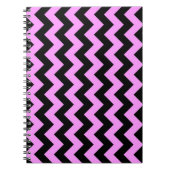 Roze en zwarte zigzag notitieboek (Voorkant)