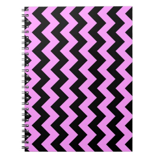Roze en zwarte zigzag notitieboek (Voorkant)