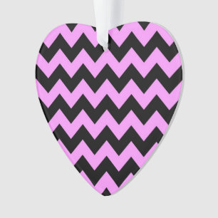Roze en zwarte zigzag ornament