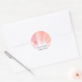 *~* Roze Energie Helende Hand Rays Liefde Licht Ronde Sticker (Envelop)
