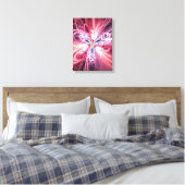 Roze Energie Vlinder Fractale Kunst Canvas Afdruk (Insitu (Slaapkamer))