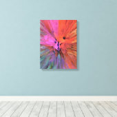 Roze Energie Vlinder Fractale Kunst Canvas Afdruk (Insitu (Houten vloer))
