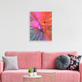 Roze Energie Vlinder Fractale Kunst Canvas Afdruk (Insitu (Woonkamer))