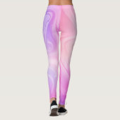 Roze Energie Wervel Workout Leggings voor Vrouwen (Achterkant)