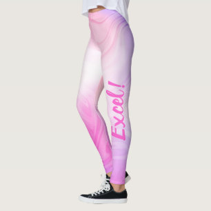Roze Energie Wervel Workout Leggings voor Vrouwen