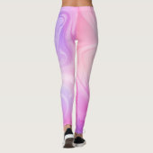 Roze Energie Wervel Workout Leggings voor Vrouwen (Achterkant)