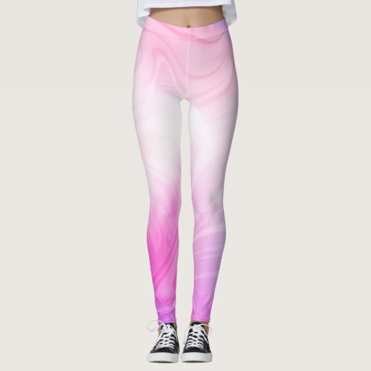 Roze Energie Wervel Workout Leggings voor Vrouwen (Voorkant)
