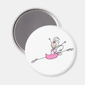 Roze Engel Ballerina Magnet (Voorkant / Achterkant)