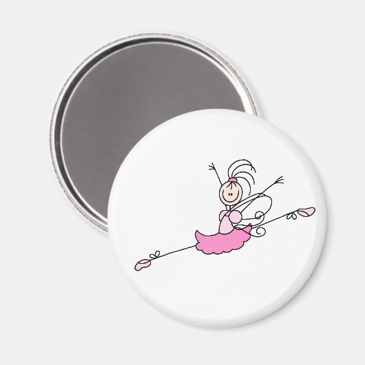 Roze Engel Ballerina Magnet (Voorkant / Achterkant)