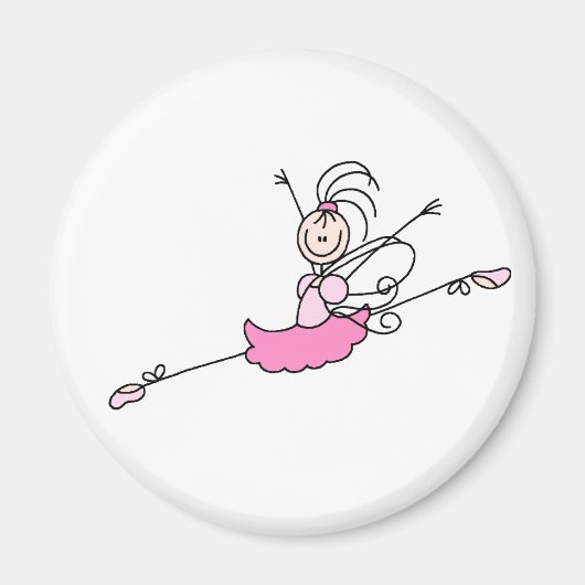 Roze Engel Ballerina Magnet (Voorkant)