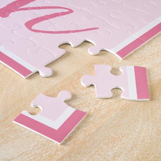 Roze Engel Eten Cake Slice Baking Gepersonaliseerd Legpuzzel (Zijkant)