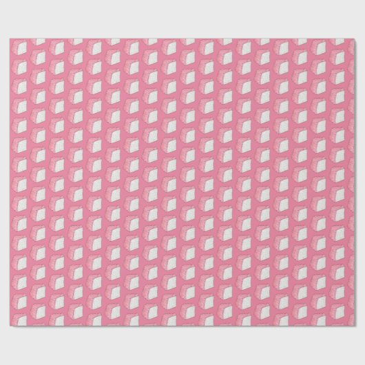 Roze Engel Eten Spons Cake Slice Bakken Foodie Cadeaupapier (Vlak)