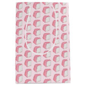 Roze Engel Eten Spons Cake Slice Bakken Foodie Medium Cadeauzakje (Voorkant)