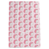 Roze Engel Eten Spons Cake Slice Bakken Foodie Medium Cadeauzakje (Achterkant)