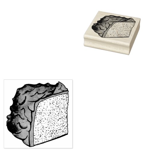 Roze Engel Eten Spons Cake Slice Bakken Foodie Rubberstempel (Gestempeld)