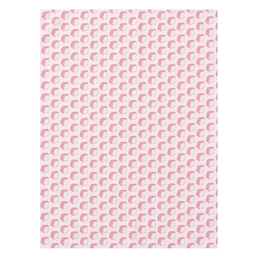 Roze Engel Eten Spons Cake Slice Bakken Foodie Tafelkleed (Voorkant)