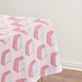 Roze Engel Eten Spons Cake Slice Bakken Foodie Tafelkleed (Voorbeeld)