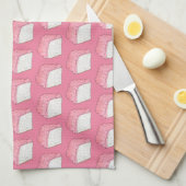 Roze Engel Eten Spons Cake Slice Bakken Foodie Theedoek (Quarter Fold)
