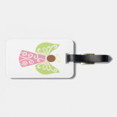 Roze Engel Groen Draaiende Vleugels Spirituele Dec Bagagelabel (Achterkant horizontaal)