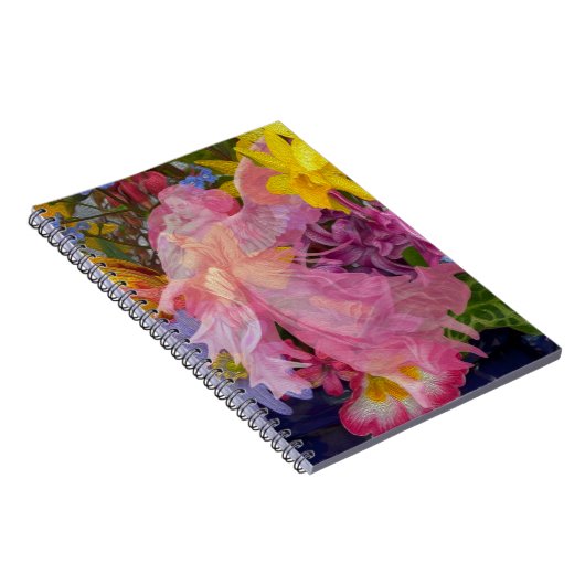 Roze engel met kind notitieboek (Rechterzijde)