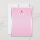 Roze Engel Teddybeer Bedankt Baby Shower (Achterkant)