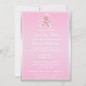 Roze Engel Teddybeer Sip & See Kaart (Achterkant)