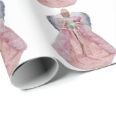 Roze engel wit inpakpapier (Rol Hoek)