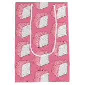 Roze engelenvoedsel sponsenkoek plak Bakken Foodie Medium Cadeauzakje (Achterkant)