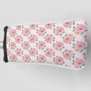 Roze Engels roos cottage floral patroon Golfheadcover