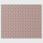 Roze Engels Roos: Dark Waterverf Cadeaupapier (Vlak)