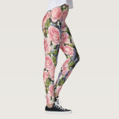 Roze Engels Roos: Dark Waterverf Leggings (Rechts)