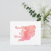 Roze Engelse Bulldog Dog Art Briefkaart (Staand voorkant)
