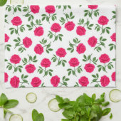 Roze Engelse thea Rozen Kitchen Towel Theedoek (Gevouwen)