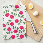 Roze Engelse thea Rozen Kitchen Towel Theedoek (Quarter Fold)