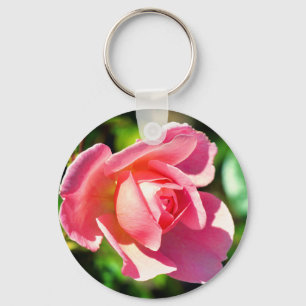 Roze Enig Roos Motivatie Citaat Sleutelhanger