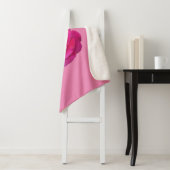 Roze enkele roos sherpa deken (In situ)
