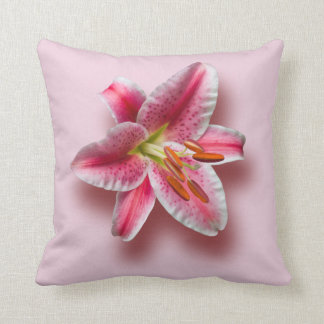 Roze enkele Stargazer Lily Kussen