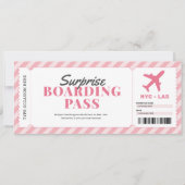 Roze Enterprise Boarding Pass Airplane Gift Ticket Kaart (Voorkant)