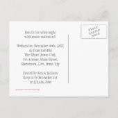 Roze Equalizer Uitnodiging Briefkaart (Achterkant)