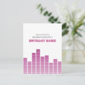 Roze Equalizer Uitnodiging Briefkaart (Staand voorkant)