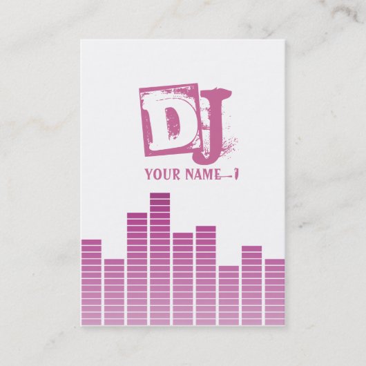 Roze Equalizer Visitekaartje (Voorkant)