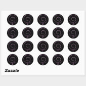 Roze Erkentelijkheid Ronde Sticker (Vel)