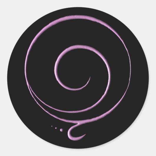 Roze Erkentelijkheid Ronde Sticker (Voorkant)