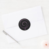Roze Erkentelijkheid Ronde Sticker (Envelop)