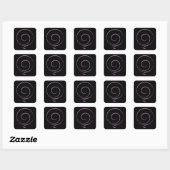 Roze Erkentelijkheid Vierkante Sticker (Vel)
