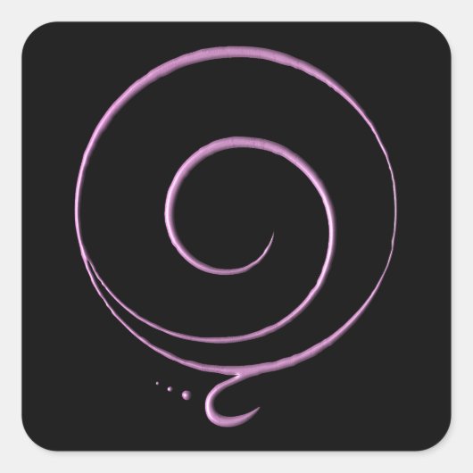 Roze Erkentelijkheid Vierkante Sticker (Voorkant)