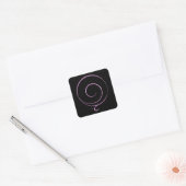 Roze Erkentelijkheid Vierkante Sticker (Envelop)